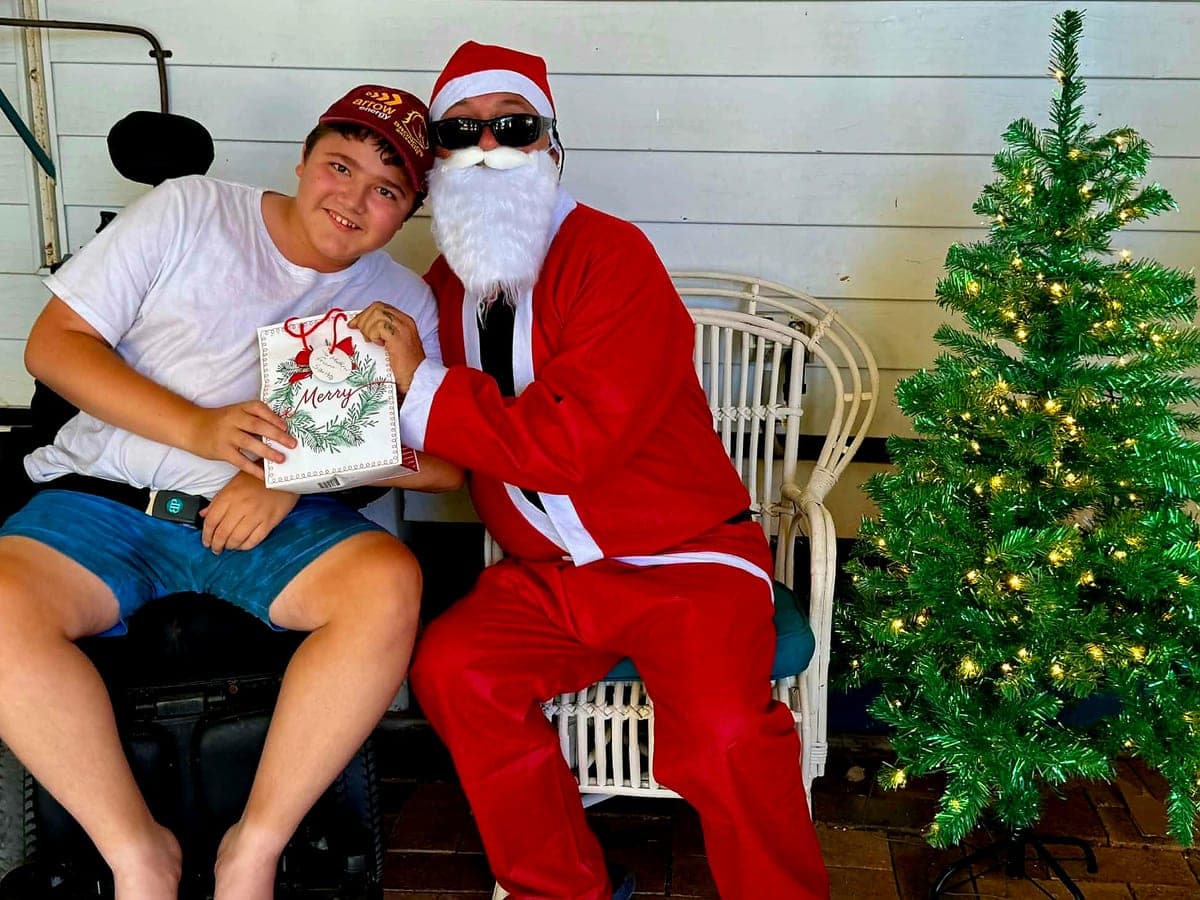 A participant enjoying the Coreability Christmas celebration
